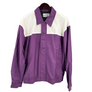 Bogey Boys Colorblock Jacket Purple White Retro Inspired Golf Macklemore Size L